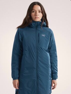 Arc'teryx Atom Long Women's Teal Hooded Insulated Puffer Coat